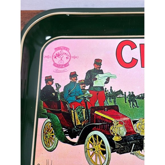 Vintage Clement Pair Tray Dark Green Cycles & Automobiles Hong‎ Kong EUC - Picture 3 of 8
